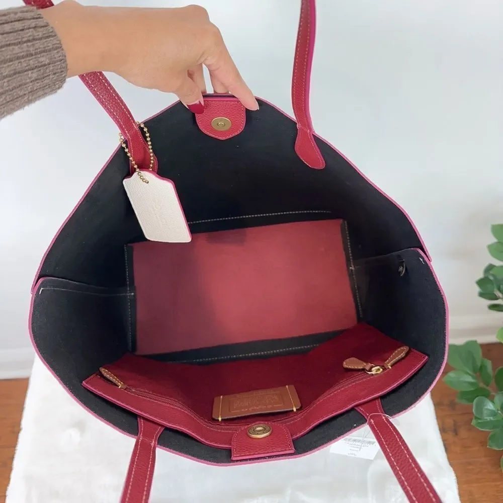 NWT Coach‎ Kia Leather Tote In Colorblock